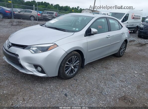 2T1BURHE1GC607705 2016 TOYOTA COROLLA Silver Առջևի ձախ երեք քառորդ տեսարան