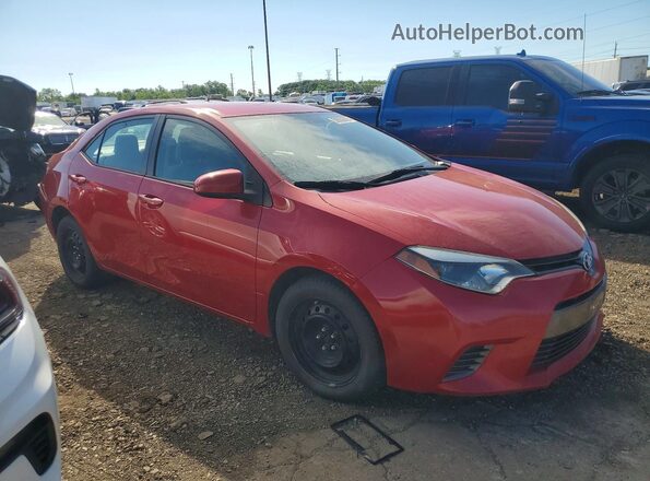 2T1BURHE1GC618039 2016 TOYOTA COROLLA Red Przód prawy