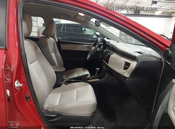 2T1BURHE1GC621152 2016 TOYOTA COROLLA Red Widok wnętrza z przodu