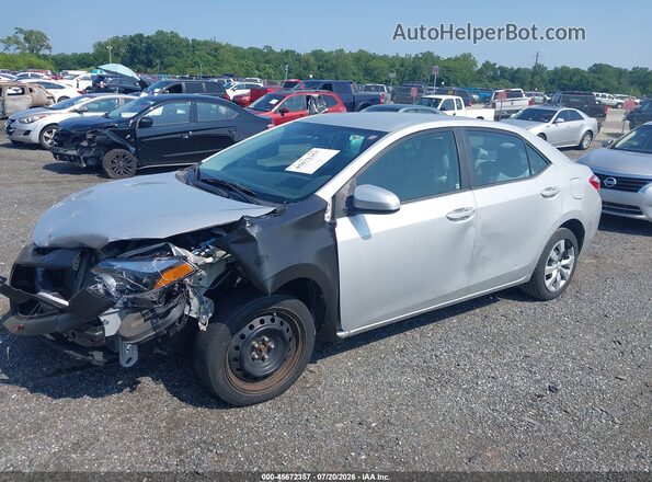2T1BURHE1GC653633 2016 TOYOTA COROLLA Silver Առջևի ձախ երեք քառորդ տեսարան