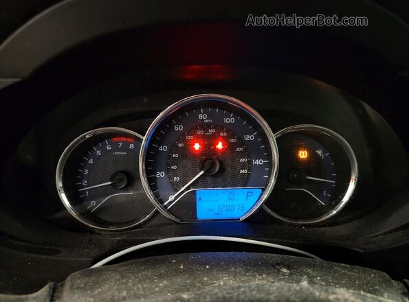 2T1BURHE1GC694988 2016 TOYOTA COROLLA White Instrument cluster view