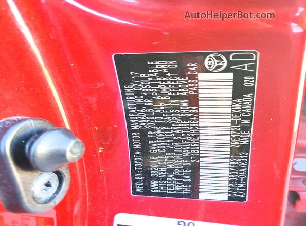 2T1BURHE1HC864784 2017 TOYOTA COROLLA Red Vista del compartimento del motor