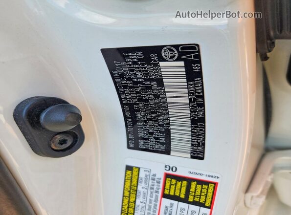 2T1BURHE1JC000842 2018 TOYOTA COROLLA White Widok komory silnika