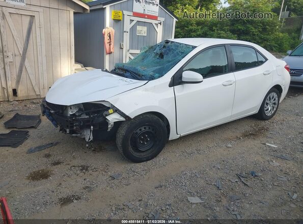 2T1BURHE1JC029449 2018 TOYOTA COROLLA White Առջևի ձախ երեք քառորդ տեսարան