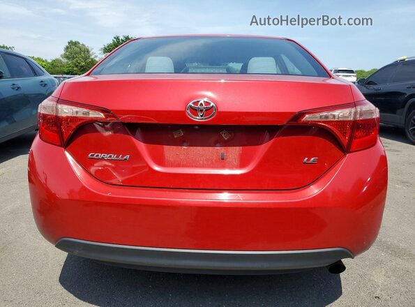 2T1BURHE1JC065576 2018 TOYOTA COROLLA Red Вид ззаду