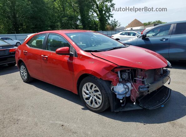 2T1BURHE1JC065576 2018 TOYOTA COROLLA Red Передня права чверть