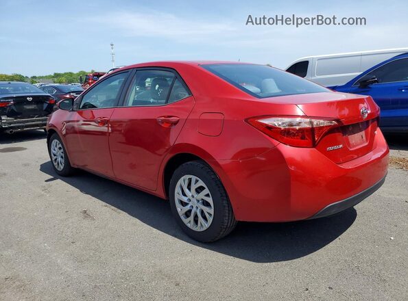 2T1BURHE1JC065576 2018 TOYOTA COROLLA Red Задня ліва чверть