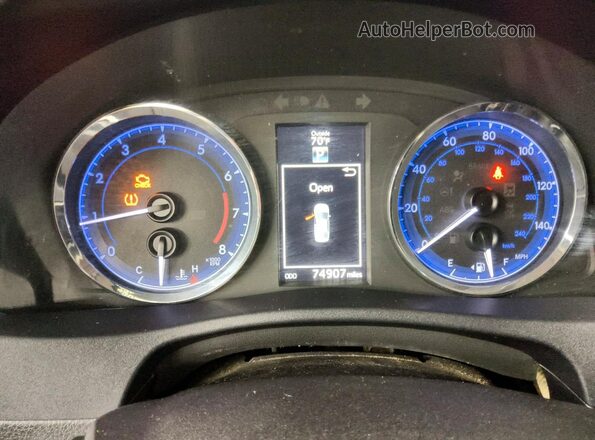 2T1BURHE1KC151200 2019 TOYOTA COROLLA Tan Instrument cluster view
