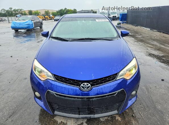 2T1BURHE2GC509928 2016 TOYOTA COROLLA Blue Вид спереду