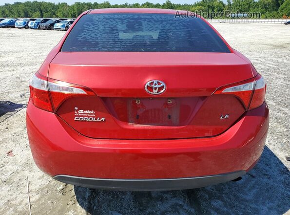2T1BURHE2GC518693 2016 TOYOTA COROLLA Red Vista trasera