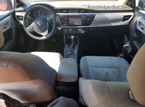 2T1BURHE2GC518693 2016 TOYOTA COROLLA Red Vista del salpicadero
