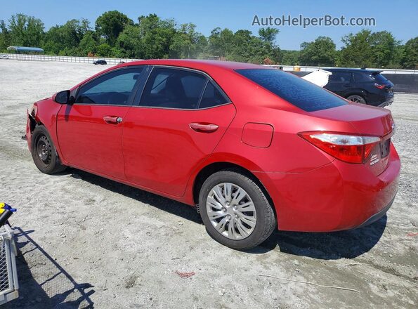 2T1BURHE2GC518693 2016 TOYOTA COROLLA Red Trasero izquierdo