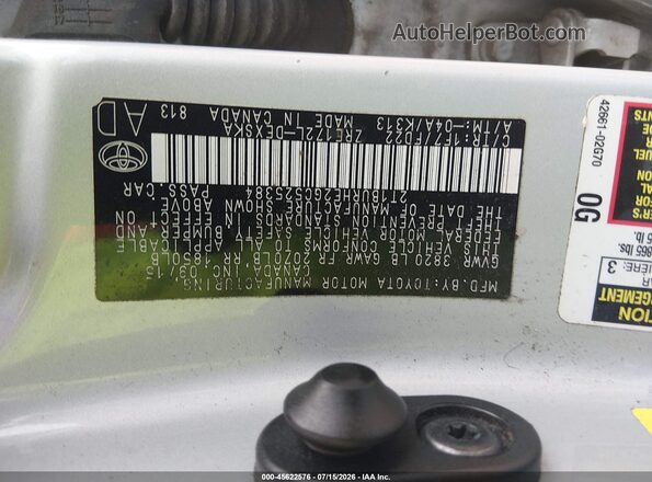 2T1BURHE2GC525384 2016 TOYOTA COROLLA Silver Вид підкапотного простору