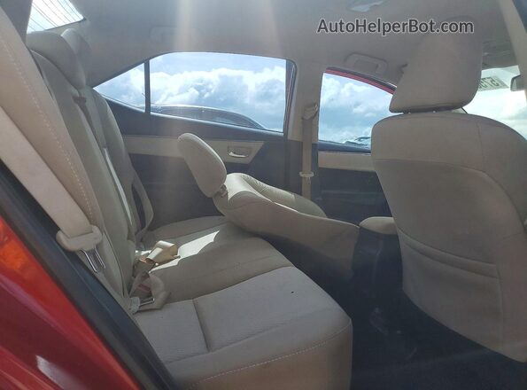 2T1BURHE2GC632337 2016 TOYOTA COROLLA Red უკანა სავარძლების ხედი