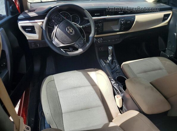 2T1BURHE2GC632337 2016 TOYOTA COROLLA Red წინა პანელის ხედი
