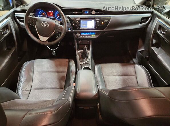 2T1BURHE2GC666424 2016 TOYOTA COROLLA Black Widok deski rozdzielczej