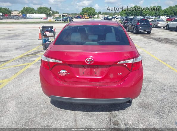 2T1BURHE2GC680078 2016 TOYOTA COROLLA Red 