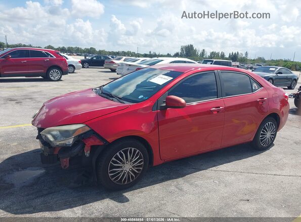 2T1BURHE2GC680078 2016 TOYOTA COROLLA Red 