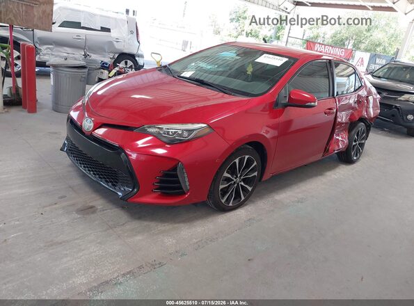 2T1BURHE2HC807171 2017 TOYOTA COROLLA Red წინა მარცხენა ხედი სამი მეოთხედიდან
