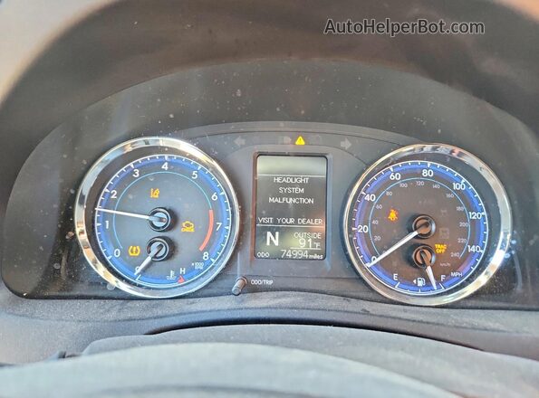 2T1BURHE2HC874076 2017 TOYOTA COROLLA Gray Widok zestawu wskaźników