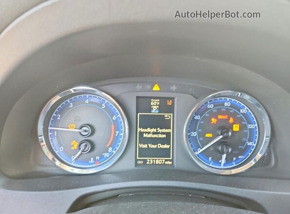 2T1BURHE2HC902684 2017 TOYOTA COROLLA White Instrument cluster view