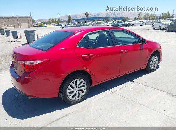 2T1BURHE2KC134910 2019 TOYOTA COROLLA Красный Задняя правая четверть