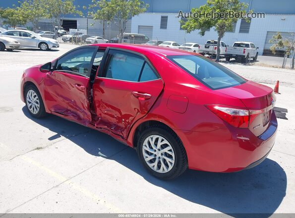 2T1BURHE2KC134910 2019 TOYOTA COROLLA Красный Задняя левая четверть