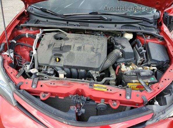 2T1BURHE2KC171049 2019 TOYOTA COROLLA Red უკანა სალონის ხედი