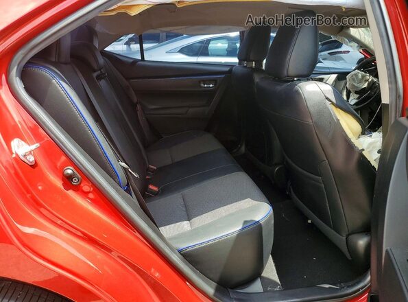 2T1BURHE2KC171049 2019 TOYOTA COROLLA Red უკანა სავარძლების ხედი