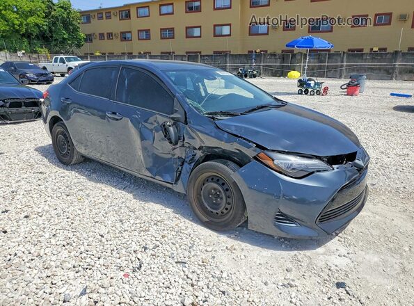 2T1BURHE2KC173545 2019 TOYOTA COROLLA Синий Передняя правая четверть