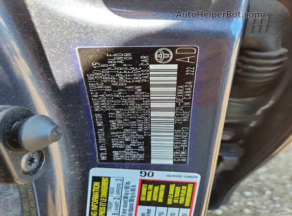 2T1BURHE3GC486787 2016 TOYOTA COROLLA Blue Вид підкапотного простору