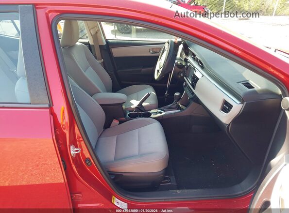 2T1BURHE3GC535048 2016 TOYOTA COROLLA Red Widok wnętrza z przodu