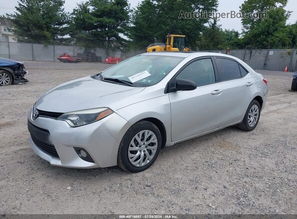 2T1BURHE3GC547622 2016 TOYOTA COROLLA Silver Передня ліва чверть