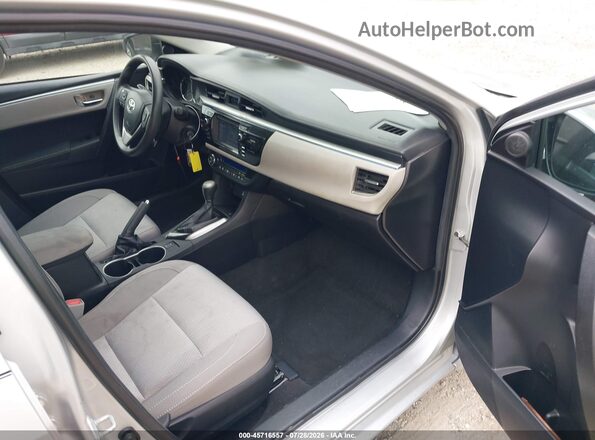 2T1BURHE3GC547622 2016 TOYOTA COROLLA Silver Вид салону спереду
