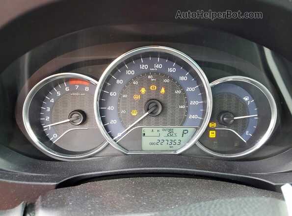 2T1BURHE3GC713069 2016 TOYOTA COROLLA Gray Вид щитка приладів