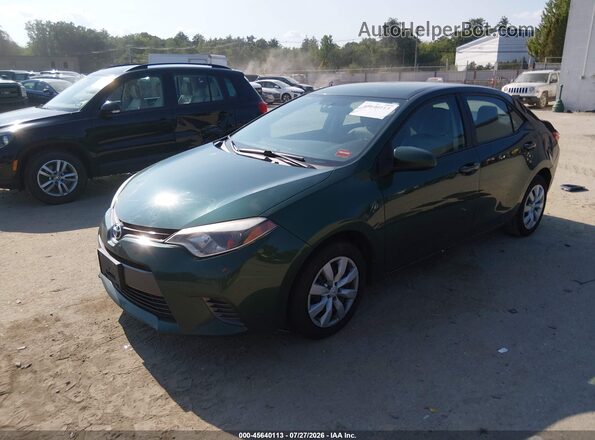 2T1BURHE3GC728378 2016 TOYOTA COROLLA Зеленый Передняя левая четверть