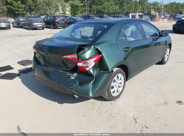 2T1BURHE3GC728378 2016 TOYOTA COROLLA Зеленый Задняя правая четверть