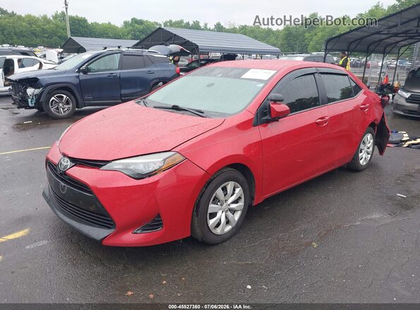 2T1BURHE3HC764606 2017 TOYOTA COROLLA Red წინა მარცხენა ხედი სამი მეოთხედიდან