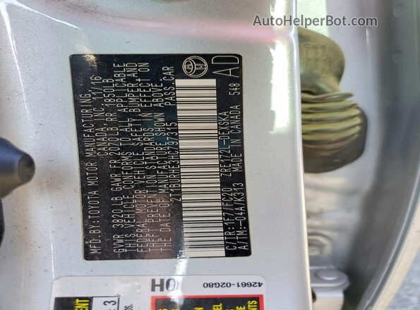 2T1BURHE3HC797315 2017 TOYOTA COROLLA Silver Widok komory silnika