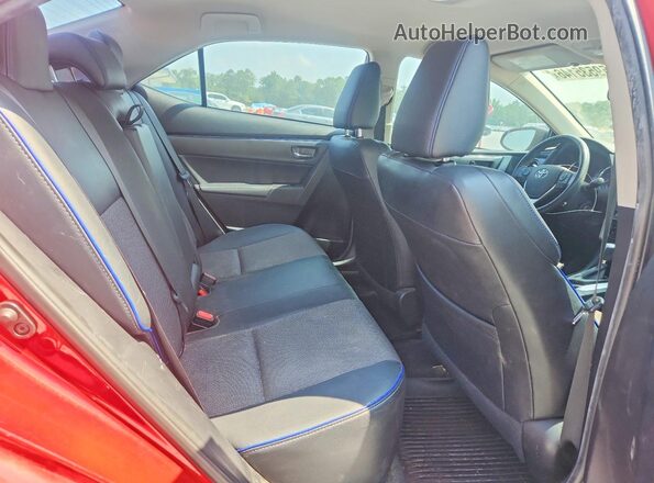 2T1BURHE3HC916576 2017 TOYOTA COROLLA Red Rear seats view