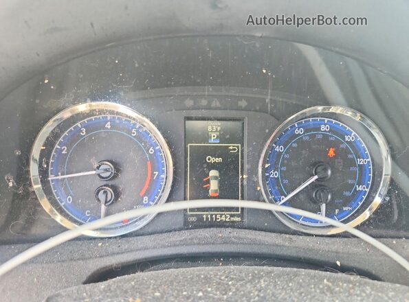 2T1BURHE3HC916576 2017 TOYOTA COROLLA Red Instrument cluster view