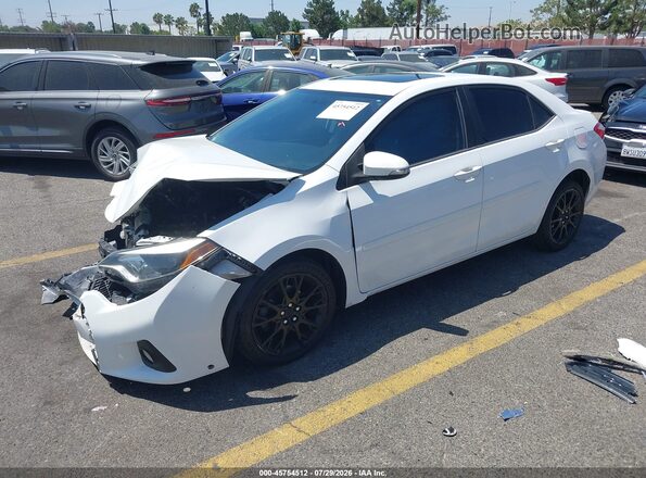 2T1BURHE4GC481744 2016 TOYOTA COROLLA White წინა მარცხენა ხედი სამი მეოთხედიდან