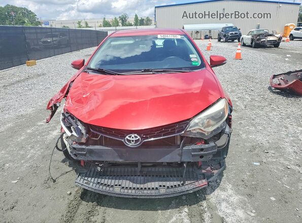 2T1BURHE4GC507596 2016 TOYOTA COROLLA Red Widok z przodu