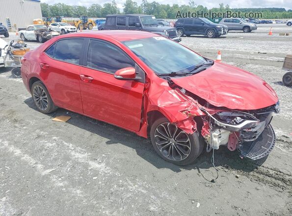 2T1BURHE4GC507596 2016 TOYOTA COROLLA Red Przód prawy