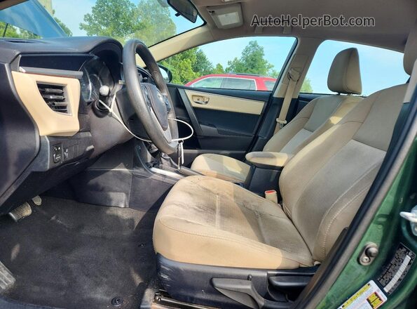 2T1BURHE4GC588356 2016 TOYOTA COROLLA Green Widok wnętrza z przodu