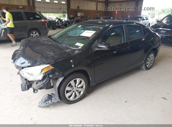 2T1BURHE4GC588566 2016 TOYOTA COROLLA Black წინა მარცხენა ხედი სამი მეოთხედიდან