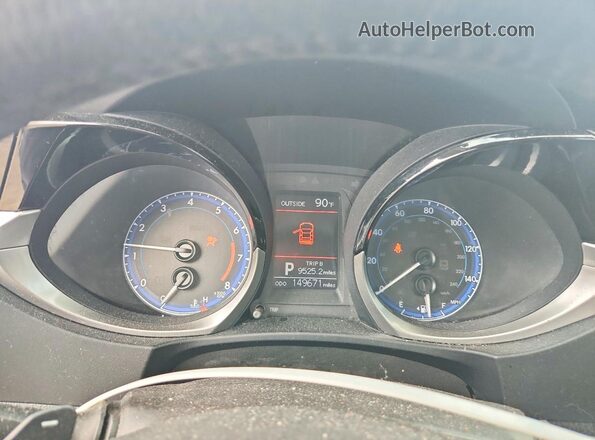 2T1BURHE4GC668966 2016 TOYOTA COROLLA Черный Вид щитка приборов