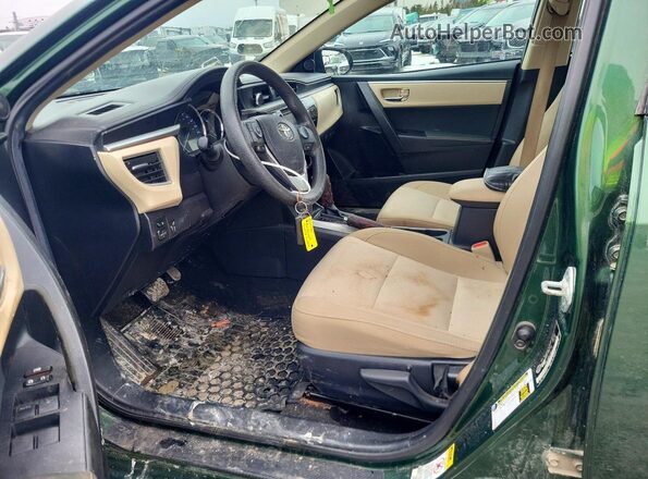 2T1BURHE4GC671334 2016 TOYOTA COROLLA Зеленый Вид салона спереди