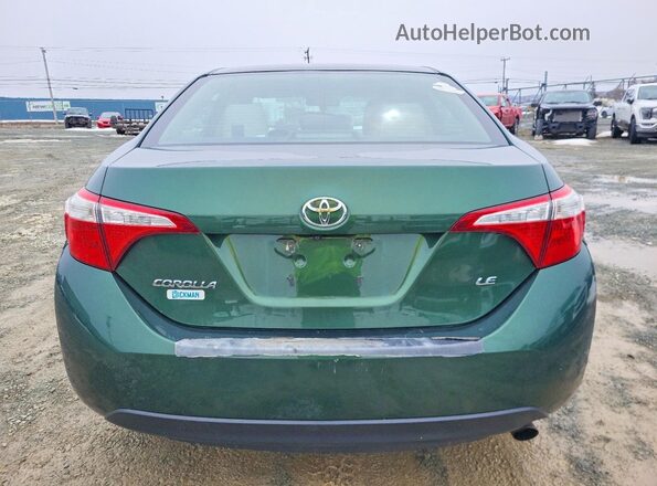 2T1BURHE4GC671334 2016 TOYOTA COROLLA Зеленый Вид сзади