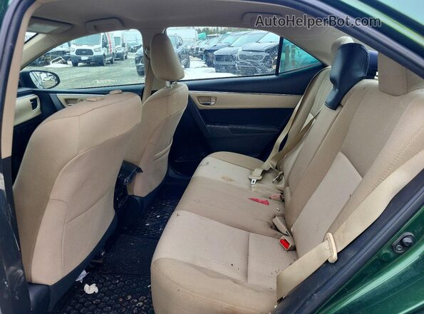 2T1BURHE4GC671334 2016 TOYOTA COROLLA Зеленый Вид задних сидений